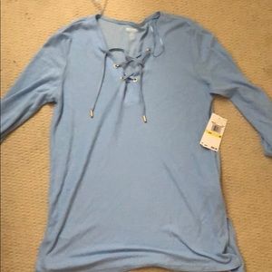 Micheal kors blue blouse